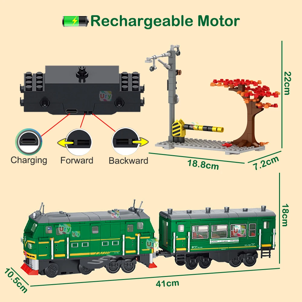 Technical Retro Green Steam Tr - Lego Set City recension och pris