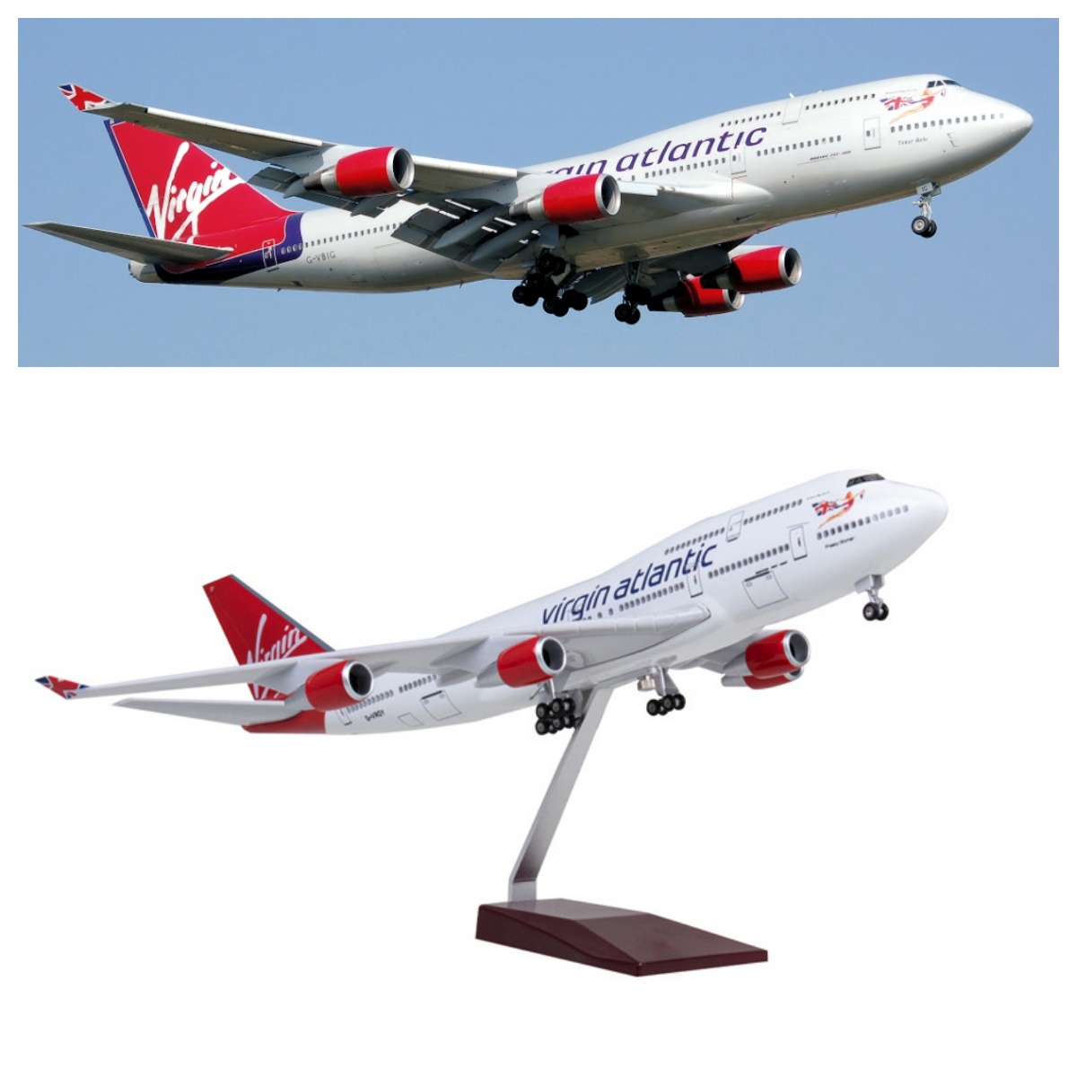 47cm Virgin Atlantic B747 Airp - Model Airplane Plastic recension och pris
