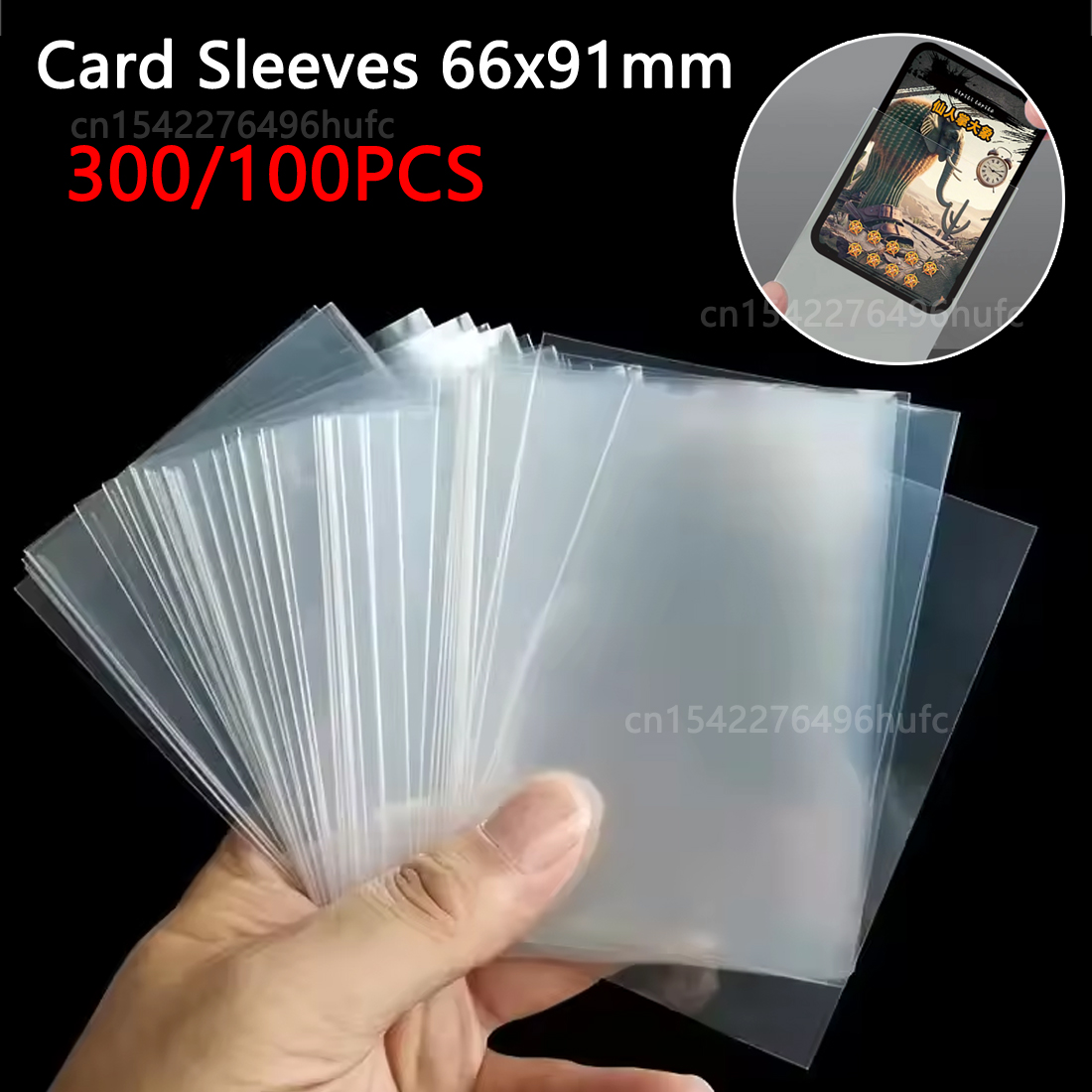 300/100Pcs 66*91mm Card Sleeve - Card Penny Sleeve recension och pris