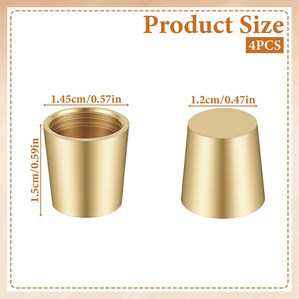 4PCS Brass Cutting Board Feet  - Display Risers Set recension och pris
