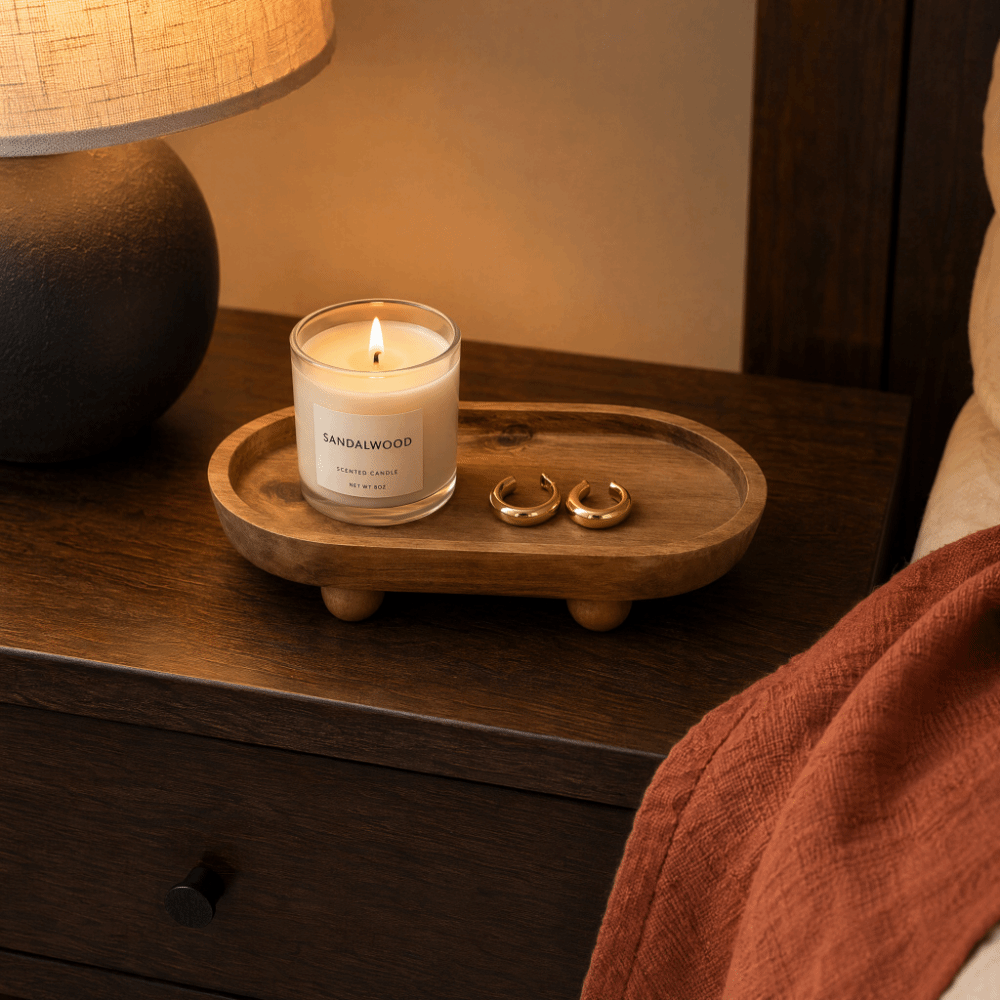 Wooden Oval Elevated Display T - Display Risers Set recension och pris